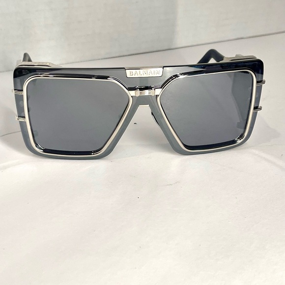 Balmain Metallic Silver and Dk. Gray “Wonder Boy” 314/500 Limited Ed. Sunglasses